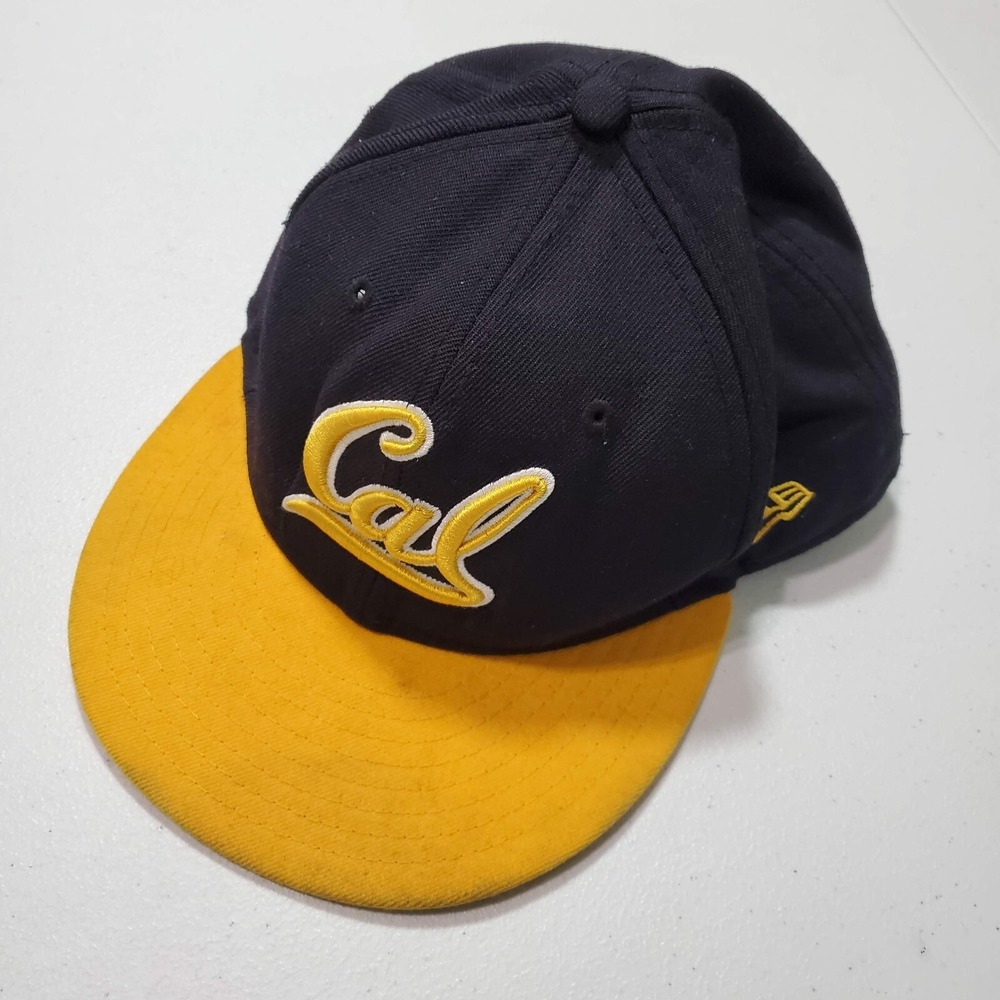 California Golden Bears Men Hat 7 1/8 Blue Yellow Colorblock Logo New Era